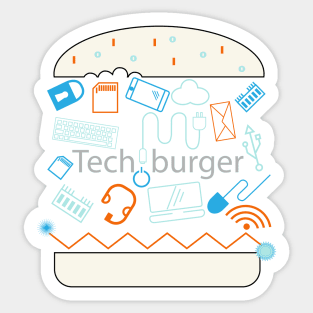 Tech burger Sticker